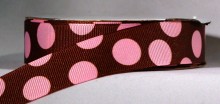 Pink dots on chocolate