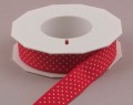 Red Swiss Mini Dots, 7/8 inch width 