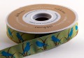 Birdie, jacquard woven,  7/8 inch, increments of 5 yards or 27-yard roll. 